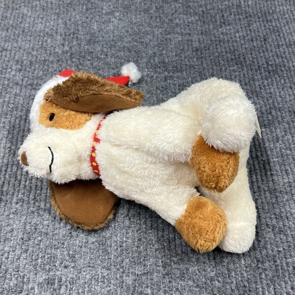 Santa Dog 10” Plush Christmas‎ Hat Stuffed Animal Toy Brown White Dollar General - Picture 8 of 13